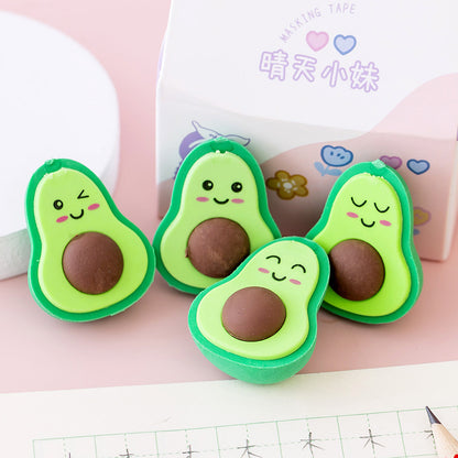 Cute Avocado Eraser for Kids and School by HitMyNeed