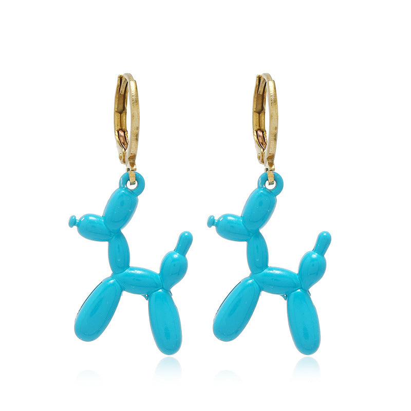 Cute Balloon Dog Earrings for Women and Girls dark-blue by HitMyNeed