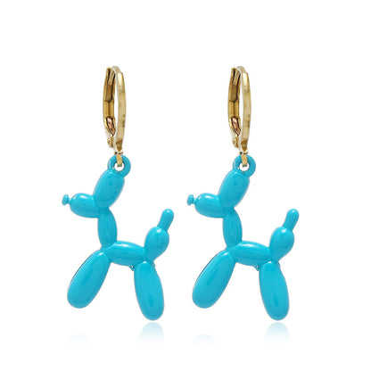 Cute Balloon Dog Earrings for Women and Girls dark-blue by HitMyNeed