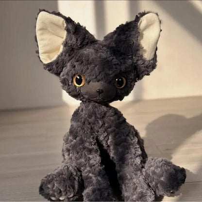 Cute Black Cat Plush Throw Pillow 40cm by HitMyNeed