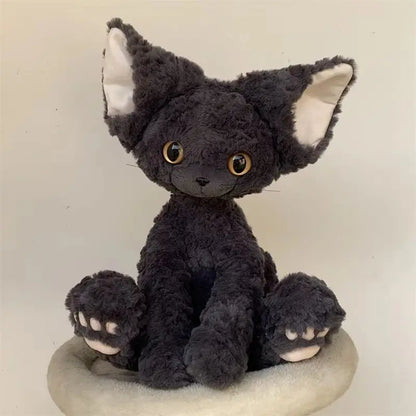 Cute Black Cat Plush Throw Pillow 40cm a-40cm by HitMyNeed