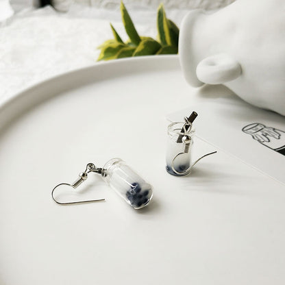 Cute Bubble Tea Dangle Earrings for Women e by HitMyNeed