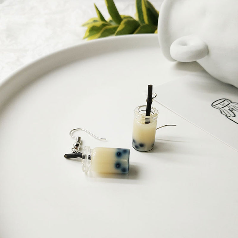 Cute Bubble Tea Dangle Earrings for Women f by HitMyNeed