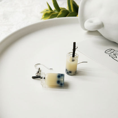 Cute Bubble Tea Dangle Earrings for Women f by HitMyNeed