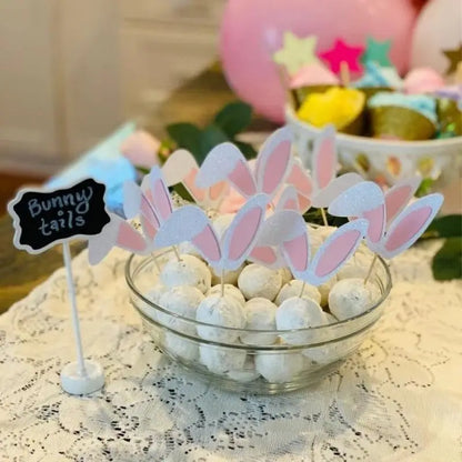 Cute Bunny Ears Cake Toppers for Desserts (12/24pcs) by HitMyNeed