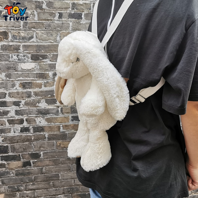 Cute Bunny Plush Backpack with Adjustable Straps 40cm by HitMyNeed