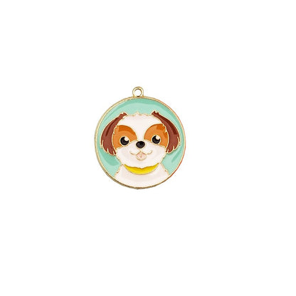 Cute Cartoon Metal Dog Collar Charms, Set of 10 by HitMyNeed