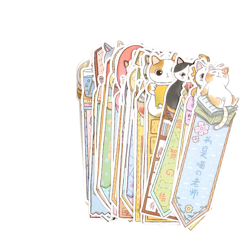 Cute Cat Bookmarks Set of 30 by HitMyNeed
