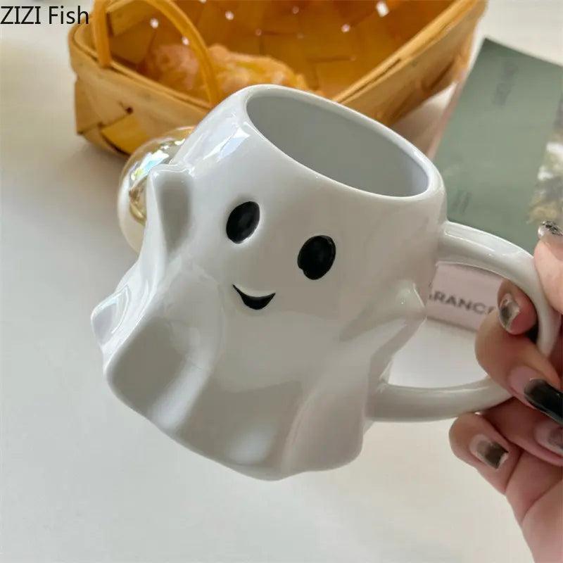 Cute Ceramic Ghost Mug 320ml by HitMyNeed