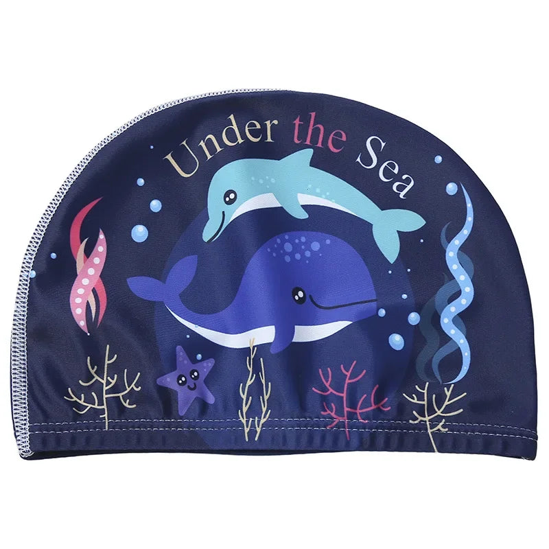 Cute Children's Swimming Cap for Pool & Beach style-18 by HitMyNeed
