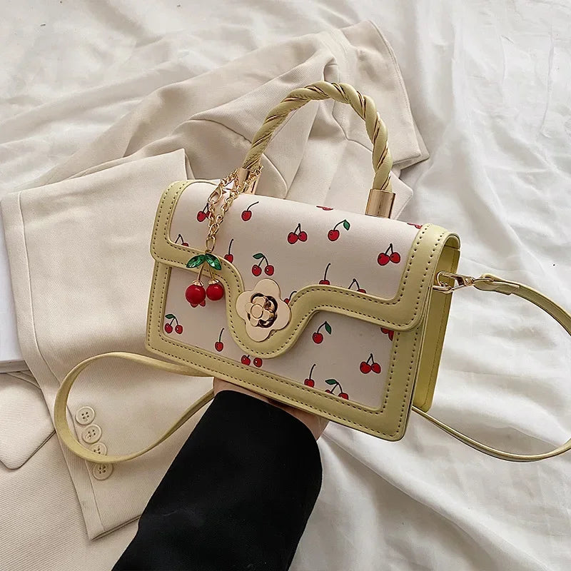 Cute Crossbody Cherry Bag for Everyday Essentials yellow by HitMyNeed
