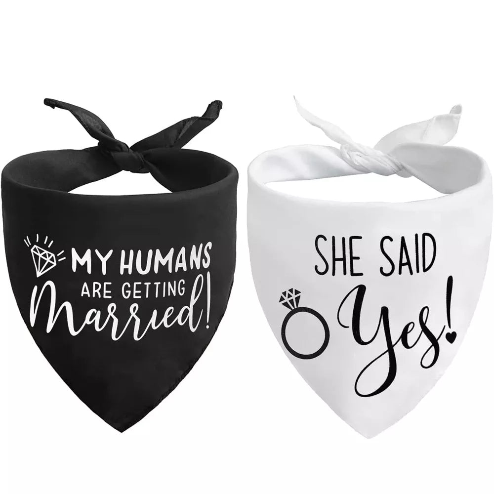 Cute Dog Wedding Bandana for Engagement & Photos by HitMyNeed