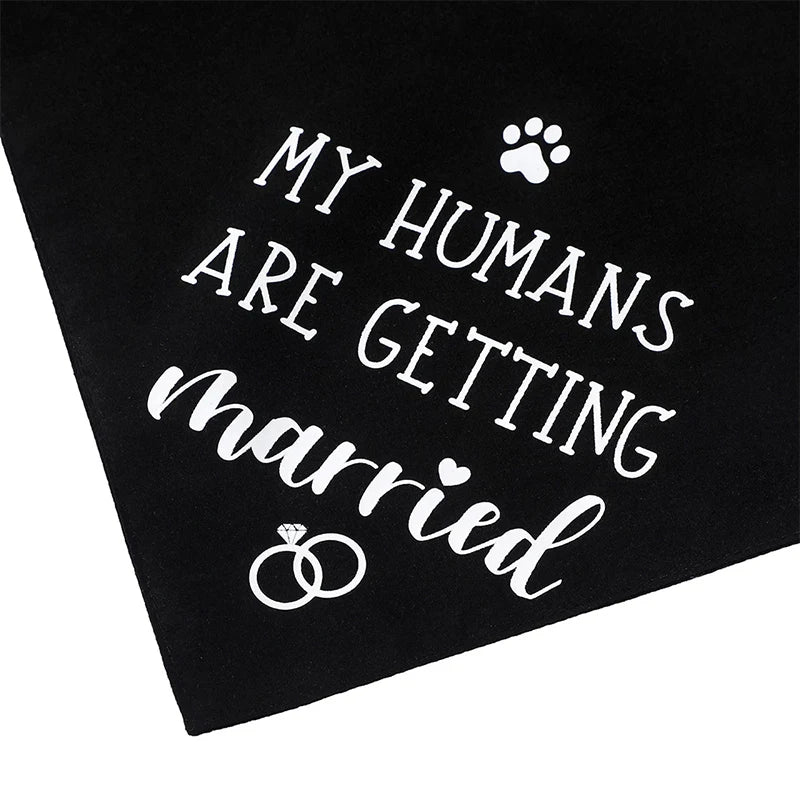 Cute Dog Wedding Bandana for Engagement & Photos by HitMyNeed