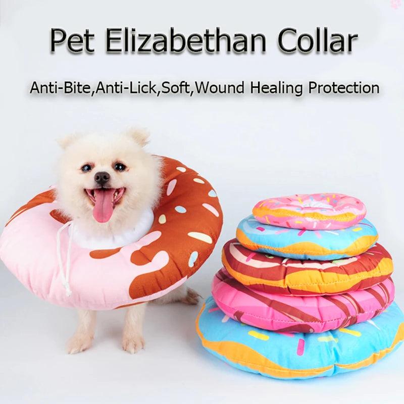 Cute Donut Recovery Collar for Dogs by HitMyNeed