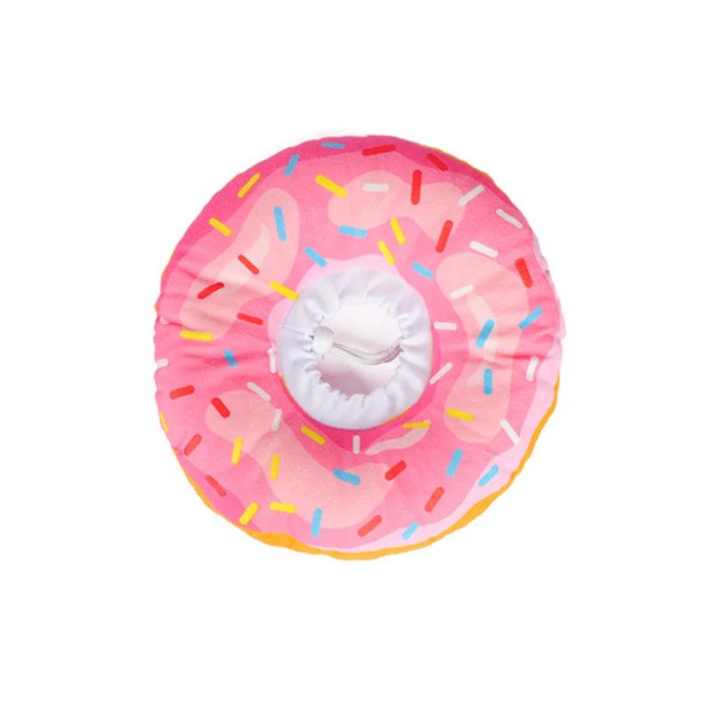Cute Donut Recovery Collar for Dogs pink l by HitMyNeed