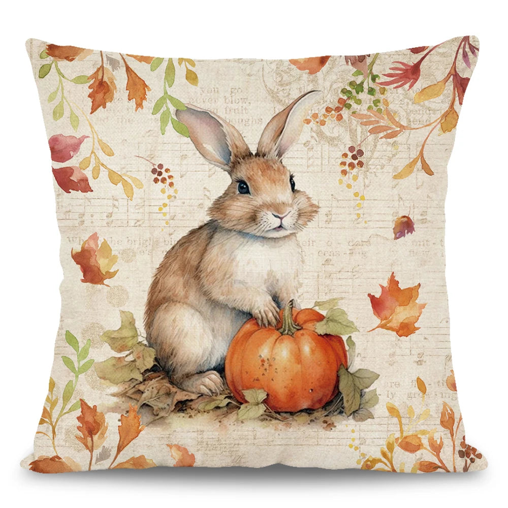 Cute Fall Throw Pillow Covers 18x18 (Set of 1 or 4) 1pc-c by HitMyNeed