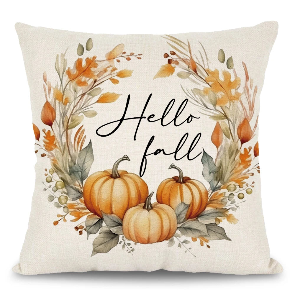 Cute Fall Throw Pillow Covers 18x18 (Set of 1 or 4) 1pc-d by HitMyNeed