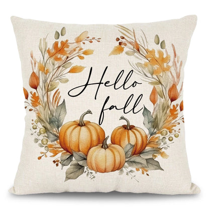 Cute Fall Throw Pillow Covers 18x18 (Set of 1 or 4) 1pc-d by HitMyNeed