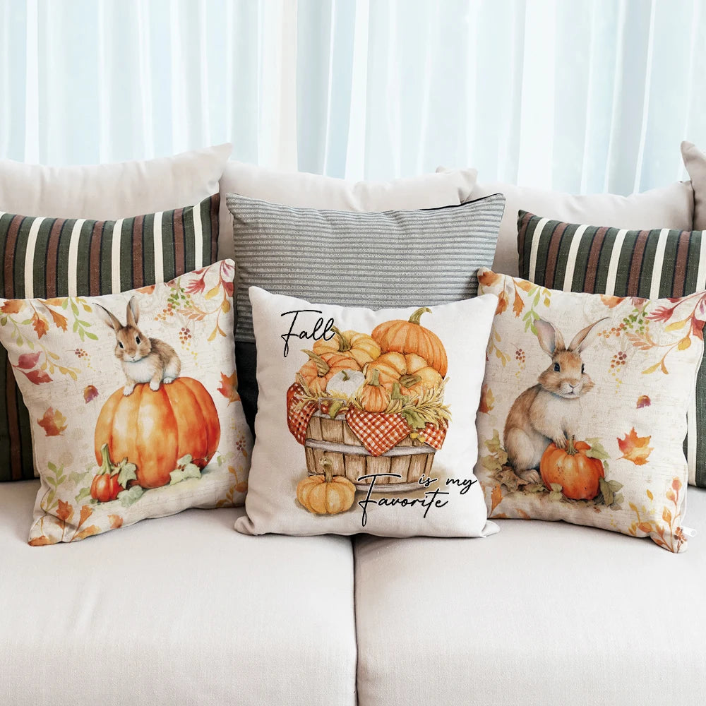 Cute Fall Throw Pillow Covers 18x18 (Set of 1 or 4) by HitMyNeed