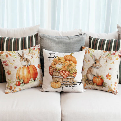 Cute Fall Throw Pillow Covers 18x18 (Set of 1 or 4) by HitMyNeed