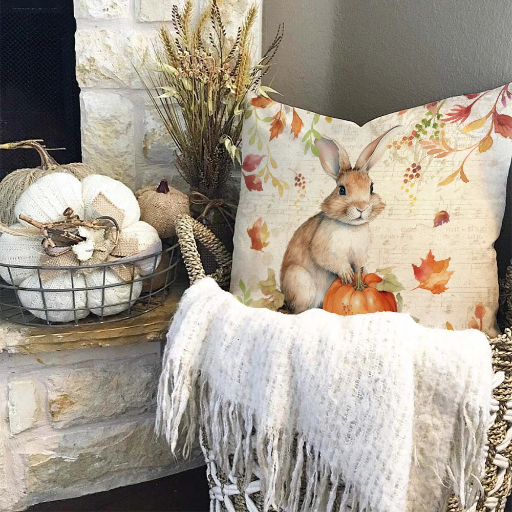 Cute Fall Throw Pillow Covers 18x18 (Set of 1 or 4) by HitMyNeed