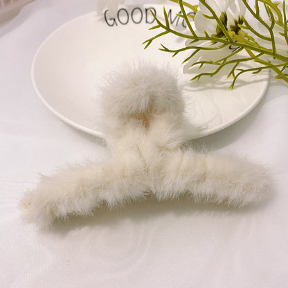Cute Faux Fur Fluffy Hair Claw Clip 11cm 1 by HitMyNeed