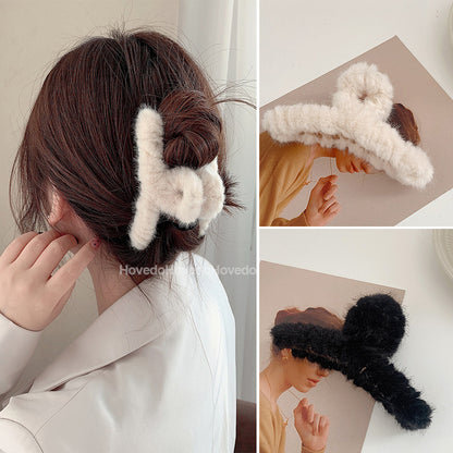 Cute Faux Fur Fluffy Hair Claw Clip 11cm by HitMyNeed