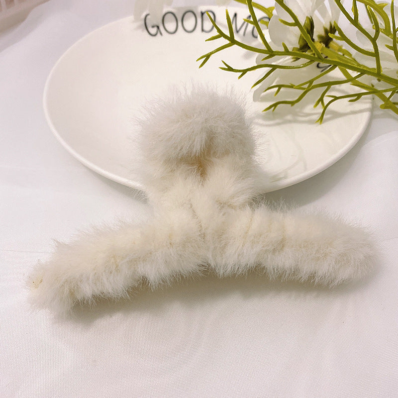 Cute Faux Fur Fluffy Hair Claw Clip 11cm by HitMyNeed