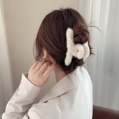 Cute Faux Fur Fluffy Hair Claw Clip 11cm by HitMyNeed