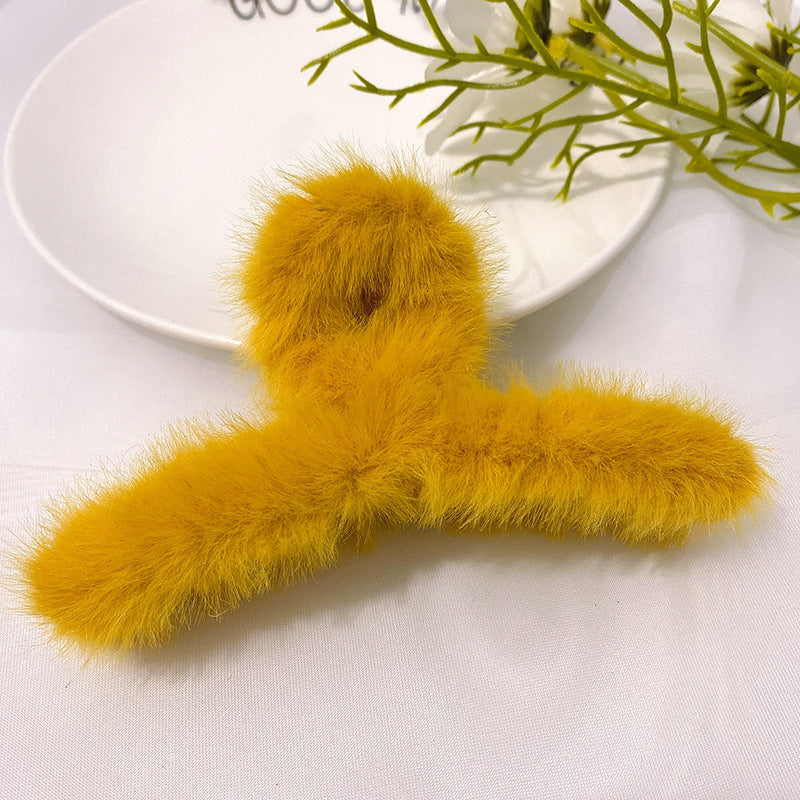 Cute Faux Fur Fluffy Hair Claw Clip 11cm 2 by HitMyNeed