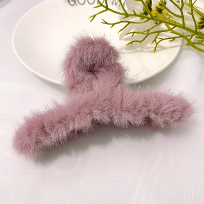 Cute Faux Fur Fluffy Hair Claw Clip 11cm 3 by HitMyNeed
