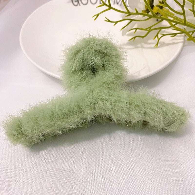 Cute Faux Fur Fluffy Hair Claw Clip 11cm 4 by HitMyNeed