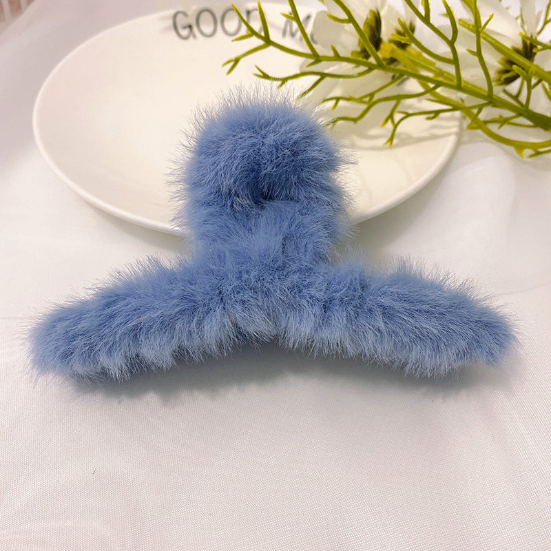 Cute Faux Fur Fluffy Hair Claw Clip 11cm 5 by HitMyNeed