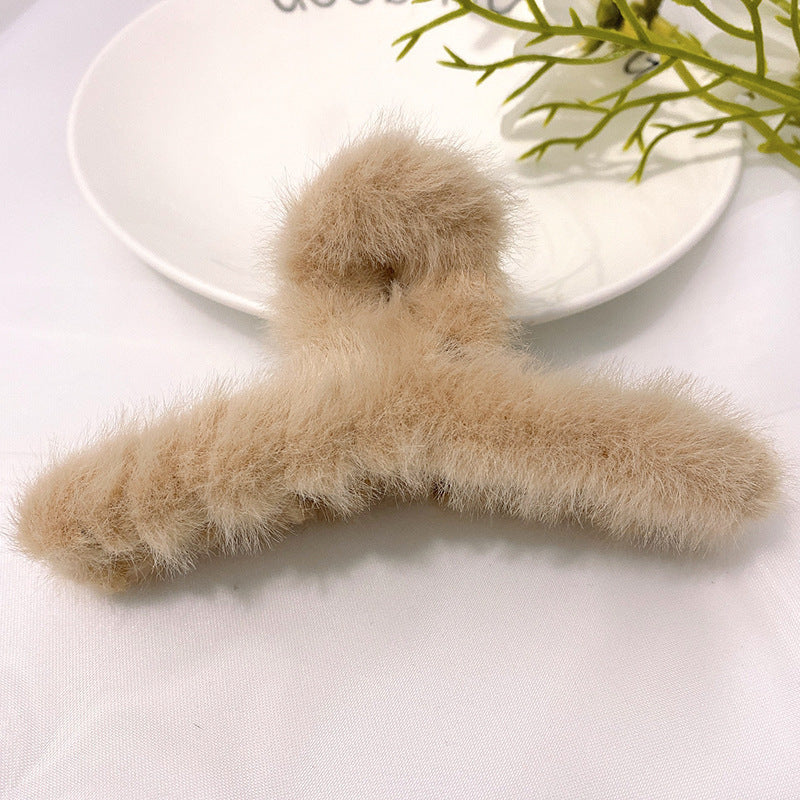 Cute Faux Fur Fluffy Hair Claw Clip 11cm 8 by HitMyNeed