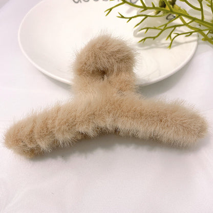 Cute Faux Fur Fluffy Hair Claw Clip 11cm 8 by HitMyNeed