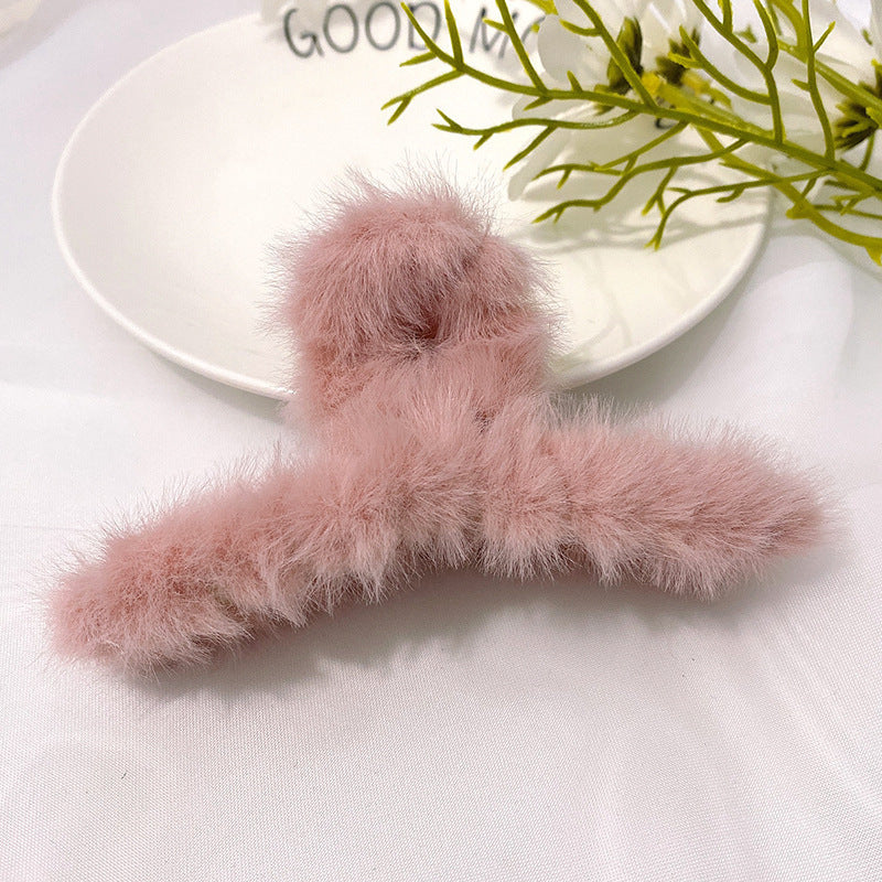 Cute Faux Fur Fluffy Hair Claw Clip 11cm 9 by HitMyNeed