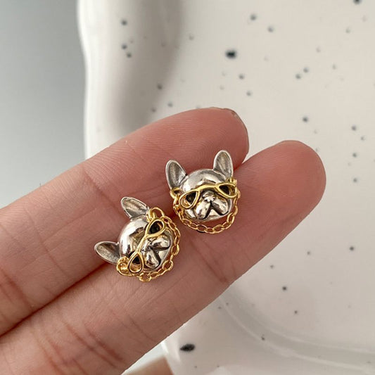 Cute French Bulldog Stud Earrings for Women by HitMyNeed