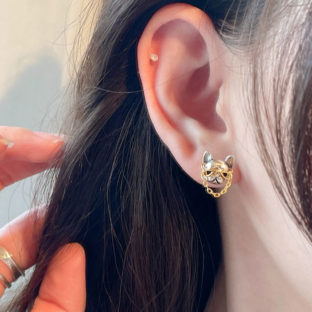 Cute French Bulldog Stud Earrings for Women by HitMyNeed