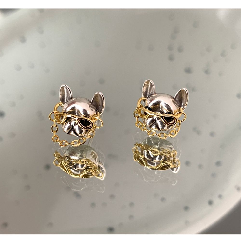 Cute French Bulldog Stud Earrings for Women by HitMyNeed
