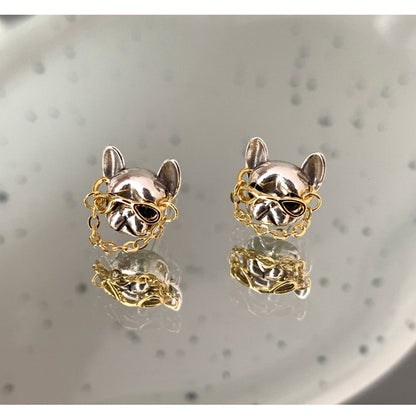 Cute French Bulldog Stud Earrings for Women by HitMyNeed