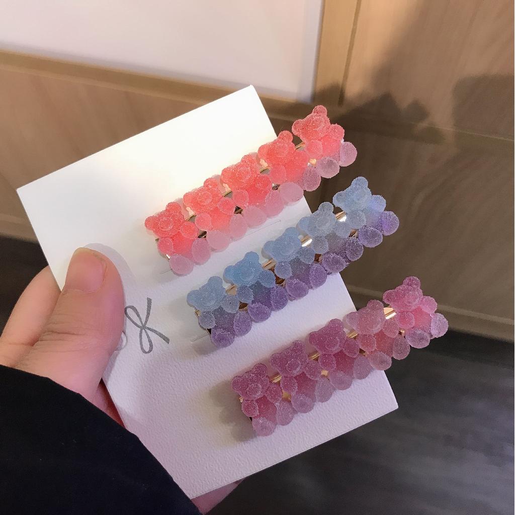 Cute Gradient Bear Hair Clip Barrette 6cm by HitMyNeed
