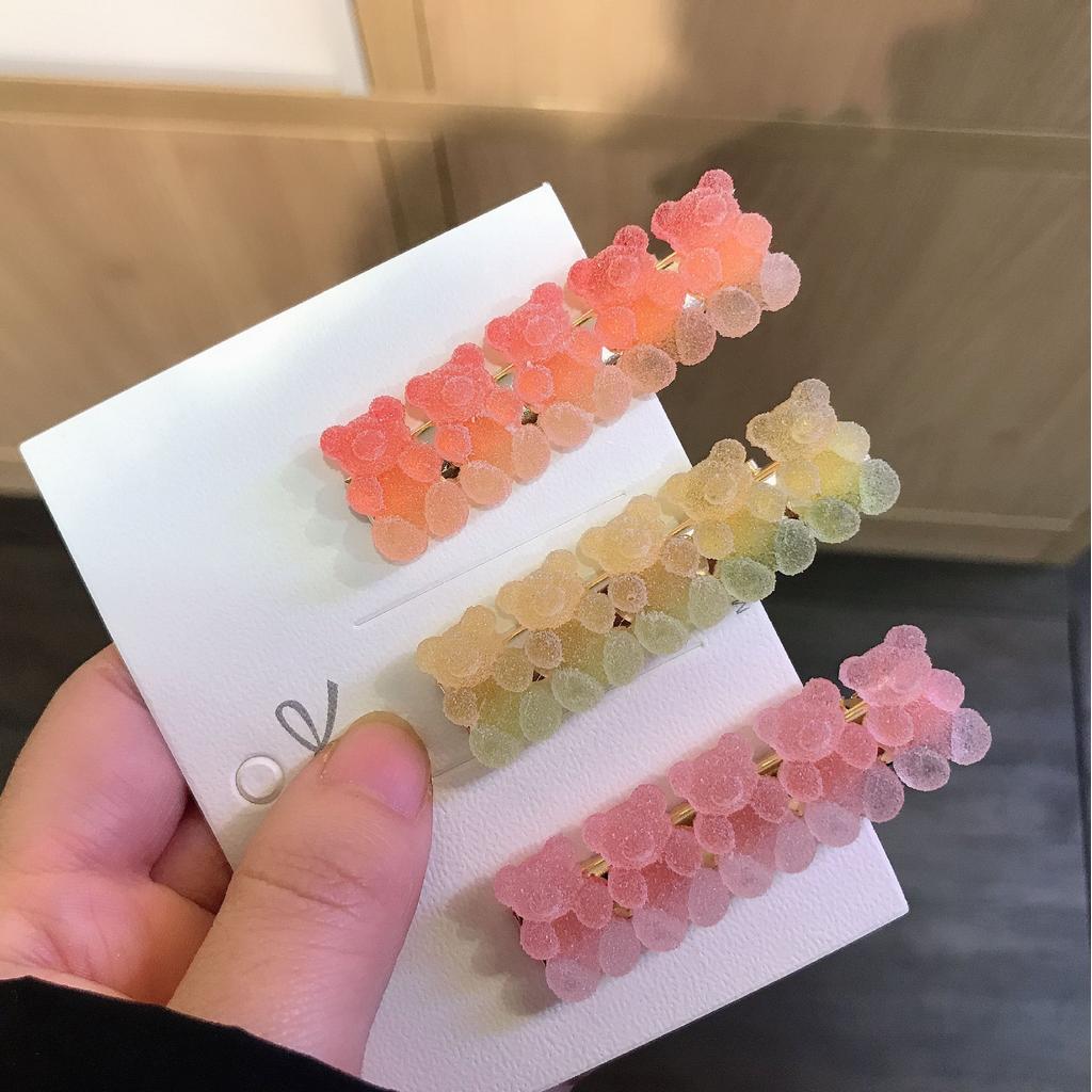 Cute Gradient Bear Hair Clip Barrette 6cm by HitMyNeed