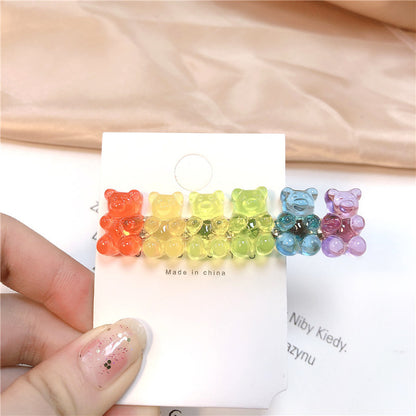 Cute Gradient Bear Hair Clip Barrette 6cm hairpin-1097-10 by HitMyNeed