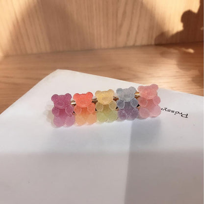 Cute Gradient Bear Hair Clip Barrette 6cm hairpin-1097-2 by HitMyNeed