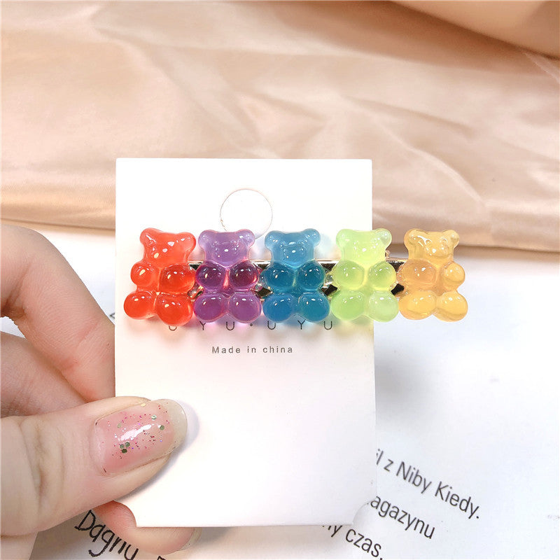 Cute Gradient Bear Hair Clip Barrette 6cm hairpin-1097-9 by HitMyNeed