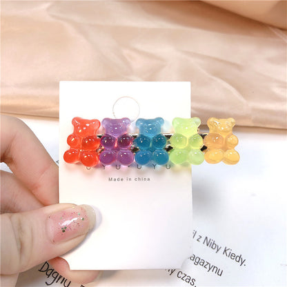 Cute Gradient Bear Hair Clip Barrette 6cm hairpin-1097-9 by HitMyNeed