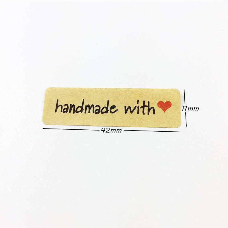 Cute Handmade With Love Stickers (100 Pack) by HitMyNeed