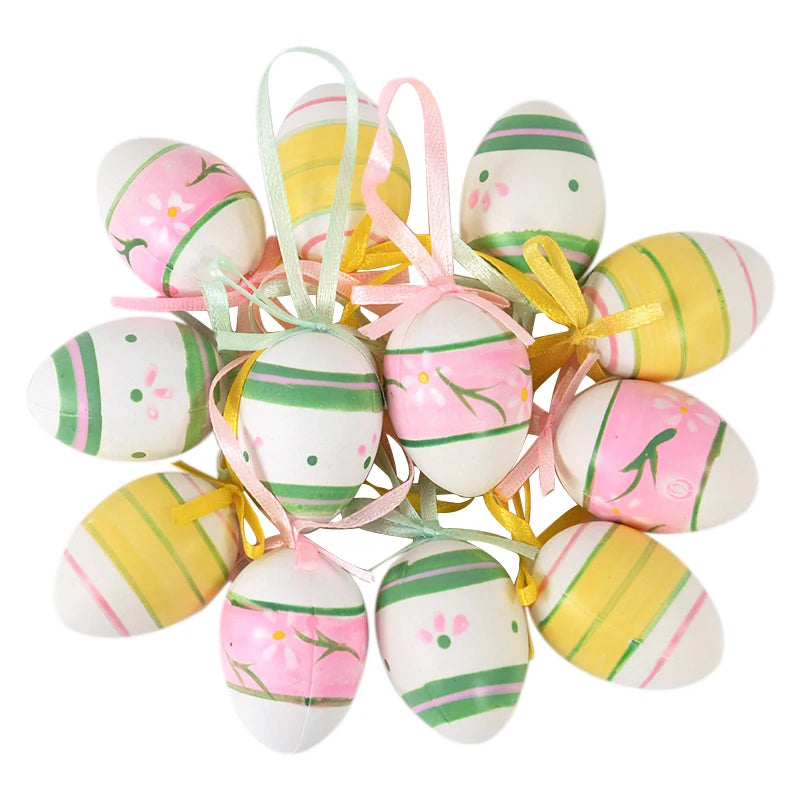 Cute Hanging Easter Egg Decorations, 12 Pack by HitMyNeed