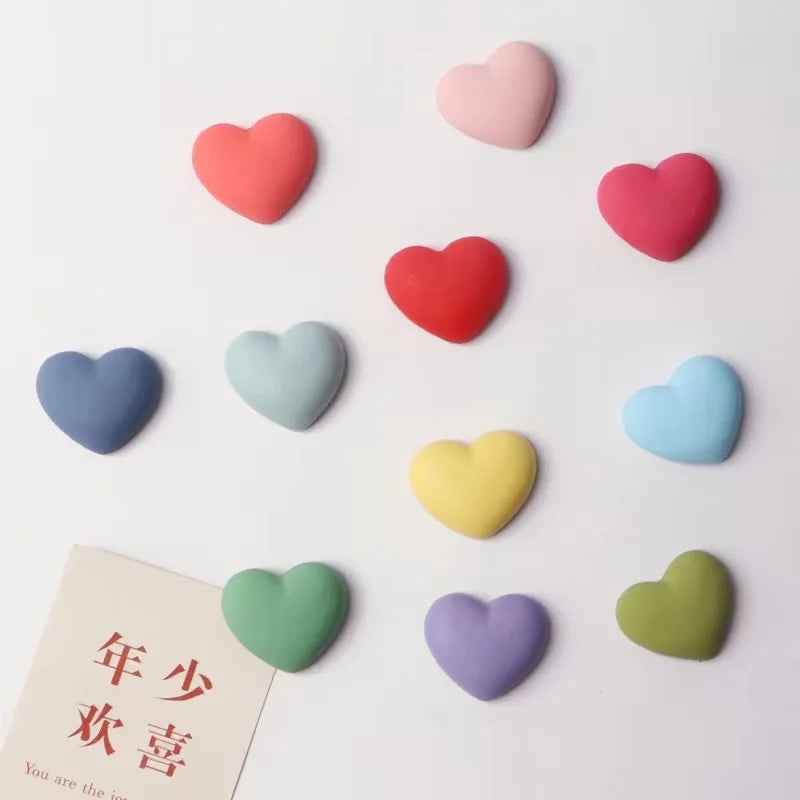 Cute Heart Shaped Fridge Magnets Set of 8 by HitMyNeed