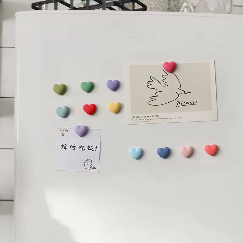 Cute Heart Shaped Fridge Magnets Set of 8 by HitMyNeed